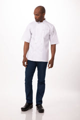 Volnay Men's White L Chef Jacket by Chef Works - Side View