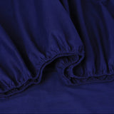 Elan Linen 100% Egyptian Cotton Vintage Washed 500TC Navy Blue Bedding Set for Single Bed
