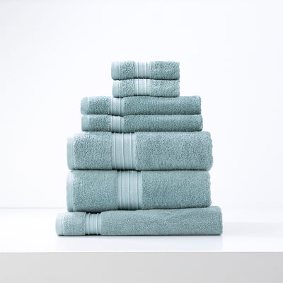 Brentwood 650 GSM Low Twist 7 Piece Gray Mist Bath Set by Renee Taylor