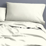 Natural Cotton 500 Thread Count Ivory Sheet Set by Park Avenue Single