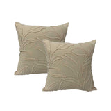 Riviera Natural Twin Pack Cotton Embroidered Cushion Feather Filled by Cloud Linen