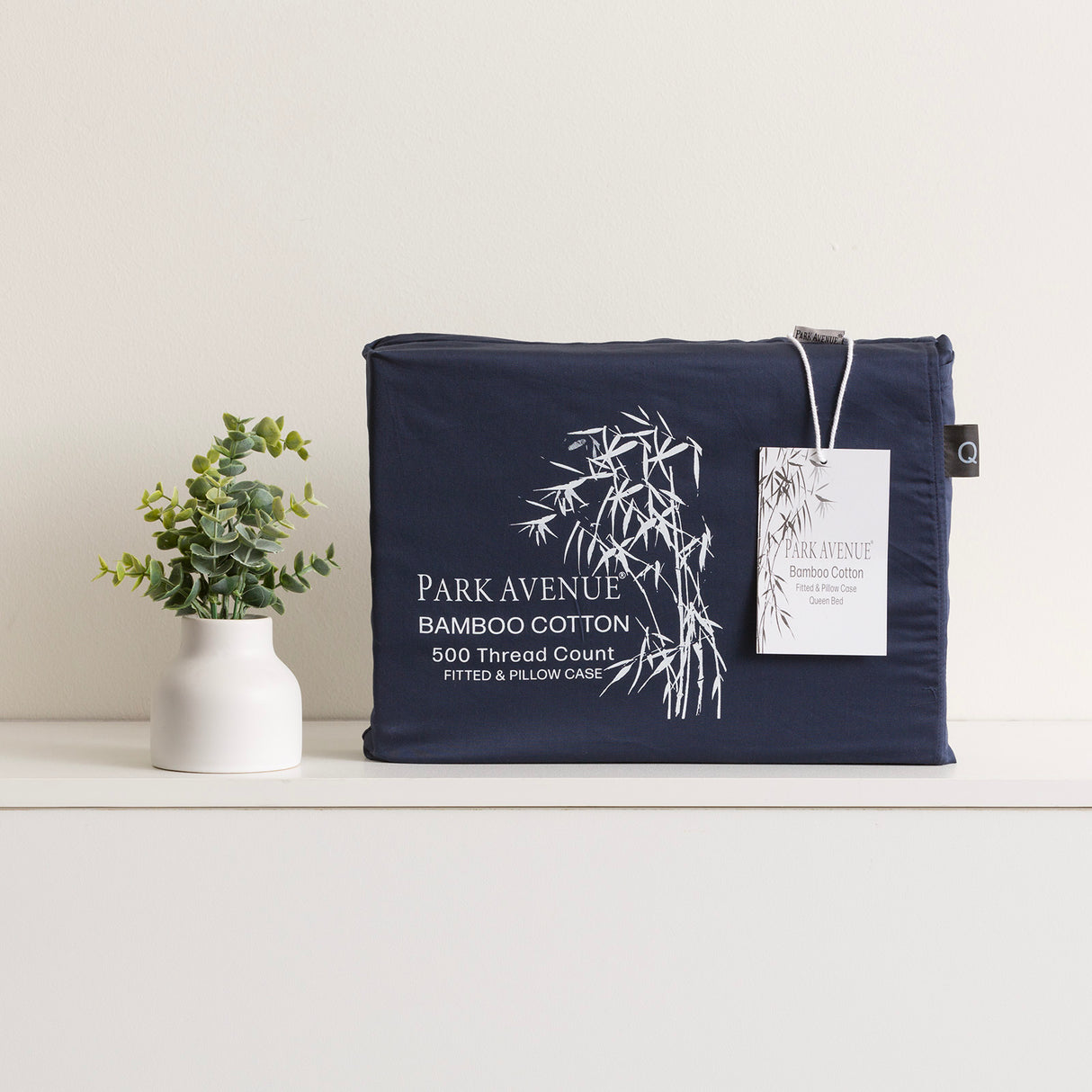 Bamboo Cotton 500 Thread Count Indigo Combo Set by Park Avenue King Single