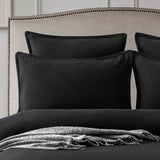 Chevron Jacquard Black Quilt Cover Set by Renee Taylor Queen