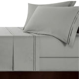 Strada Embroidered 1000 TC Egyptian Cotton Silver Charcoal Deep Queen Sheet sets by Renee Taylor - Front View