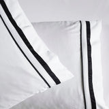 Cloud 1000 TC Egyptian Cotton White Charcoal Deep Queen Sheet sets by Renee Taylor - Side View