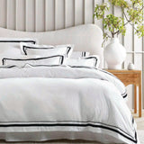 Cloud 1000 TC Egyptian Cotton White Charcoal European Pillowcase by Renee Taylor - 45-Degree Angle