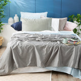 500 TC Bamboo Cotton Charcoal Split Queen Sheet Set by Park Avenue - Front View