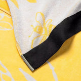 Renee Taylor 2 Pack Jacquard Velour Large Beach Towel 100 x 180 cms Bee - Front View