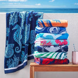 Renee Taylor 2 Pack Jacquard Velour Kids Beach Towel 75 x 150 cms Unicorn - Front View