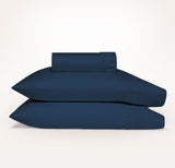 Ddecor Home 1500 Thread count Premium Cotton Blend Indigo Queen Combo Set by Ddecor Home - Front View