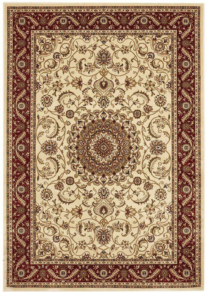 Sydney 9 Ivory Red Runner by Rug Culture - 400X80CM - RUNNER