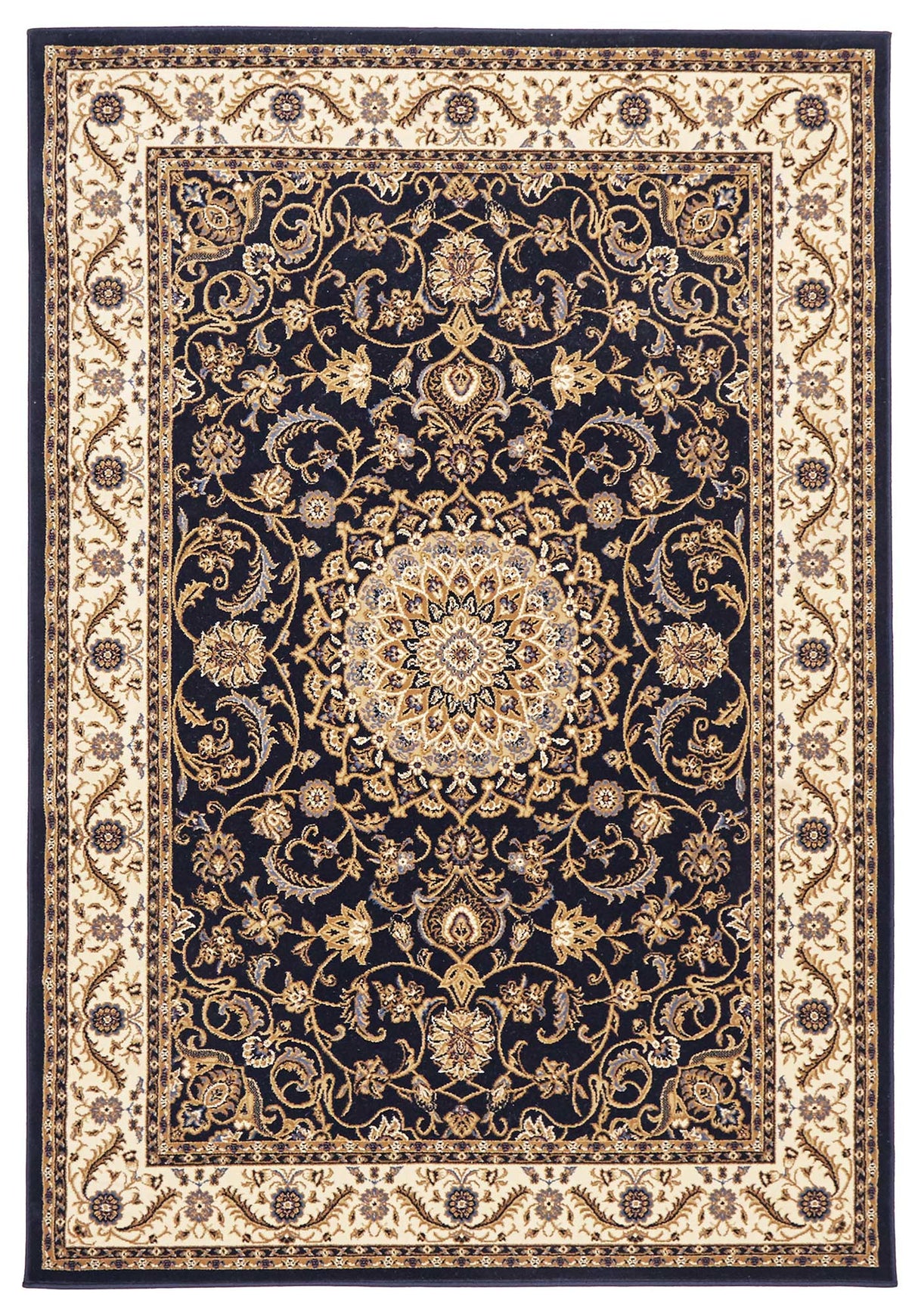 Sydney 9 Navy Ivory Runner Rug by Rug Culture - 400X80CM - RUNNER