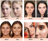ReviGLam TLM Colour Changing Liquid Foundation Hides Wrinkles & Lines, BB Cream Makeup Base Concealer Cover Moisturizing Fluid for all Skin Tone SPF15, Pack of 2 - Close-Up Angle