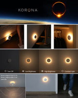 LED Motion Sensor Night Light Indoor, Cordless Battery Powered,Stick-on Warm White Light with Built-in Infrared Motion Detection, Sensor Light for Hallway,Bedroom - 45-Degree Angle