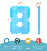 Stainless Steel Snack Box Container with Ice Pack & Lunch Bag for Man & Women - Bento Lunch Box Kit for School,office,Work,Travel,Camping, Reusable Lunch Meal Prep Containers Compartment Leak-Proof - Side View