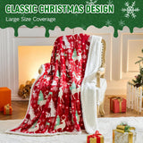 Christmas Throw Blanket, Christmas Decorations Gifts for Women, Sherpa Flannel Fleece Winter Holiday Blanket, Fluffy Cozy Soft Christams Throws for Couch Sofa Bed, ChristamsRhombus, 50