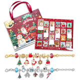 Christmas Advent Calendar 2025 Girls, 24 Days Xmas Countdown Calendar Jewelry Bracelet Set, DIY Bracelets Ornament Christmas Vacation Advent Calendar, Christmas Gift Set for Girls Boys Kids Women
