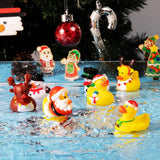 2025 Advent Calendar Christmas Ducks - 24pcs Rubber Duck Advent Calendar 24 Days of Christmas Countdown Toys for Christmas Gifts Party Favors Kids Toddlers Random Duck Gift Box - 45-Degree Angle