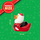2025 Advent Calendar Christmas Ducks - 24pcs Rubber Duck Advent Calendar 24 Days of Christmas Countdown Toys for Christmas Gifts Party Favors Kids Toddlers Random Duck Gift Box - Rear View