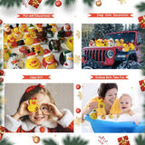 2025 Advent Calendar Christmas Ducks - 24pcs Rubber Duck Advent Calendar 24 Days of Christmas Countdown Toys for Christmas Gifts Party Favors Kids Toddlers Random Duck Gift Box - Close-Up Angle