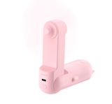 Handheld Mini Fan, 2 IN 1 USB Rechargeable Portable Fan [12-19 Working Hours] with Power Bank, Pocket Design for Travel/Summer/Concerts/Lash, Gifts for Women (Pink)Christmas Gifts - Side View