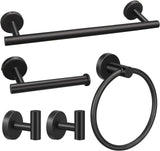 5pcs Bathroom Hardware Set, Matte Black Bathroom Hardware Set, Including 16