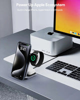 Aukey MagFusion Z Qi2 3-in-1 Foldable Magnetic Fast Wireless Charging Station (LC-MC312) - Top-Down View