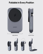 Aukey MagFusion Z Qi2 3-in-1 Foldable Magnetic Fast Wireless Charging Station (LC-MC312)