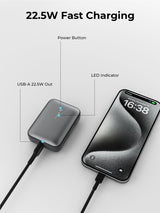 AUKEY Spark Mini 10000 Compact Fast Charging Power Bank (PB-Y55) - Top-Down View
