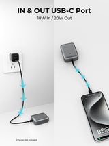 AUKEY Spark Mini 10000 Compact Fast Charging Power Bank (PB-Y55) - Rear View