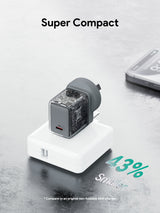 Aukey Comet 45W PD Fast Wall Charger GaN USB-C (PA-C2) - Front View