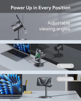 Aukey MagFusion 3-in-1 Pro Qi2 Magnetic Fast Wireless Charging Station with Active Cooling (LC-MC311A) - Rear View