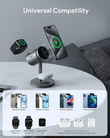 Aukey MagFusion 3-in-1 Pro Qi2 Magnetic Fast Wireless Charging Station with Active Cooling (LC-MC311A) - Extra Image