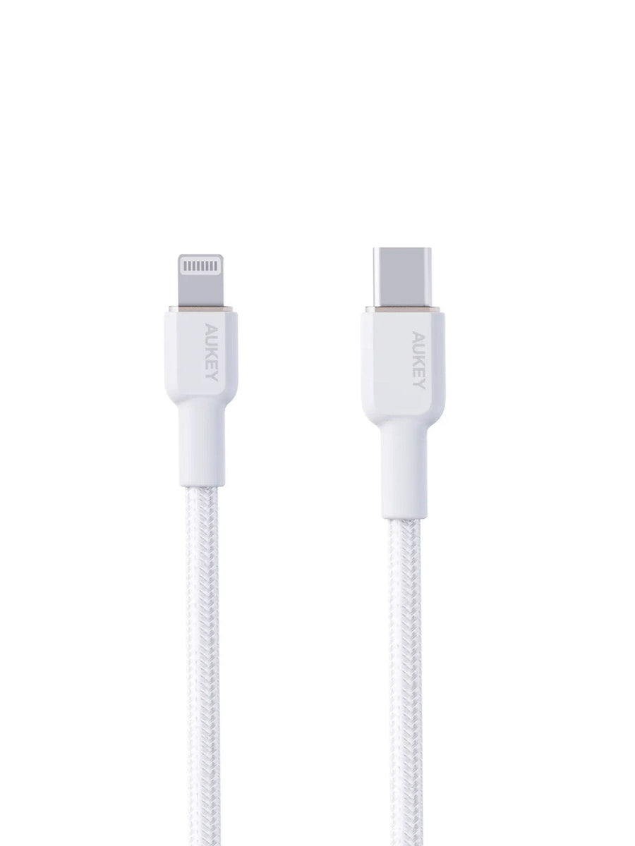 Aukey Circlet CL 1m Aramid Fiber Core USB-C TO Lightning White (CB-KCL1)