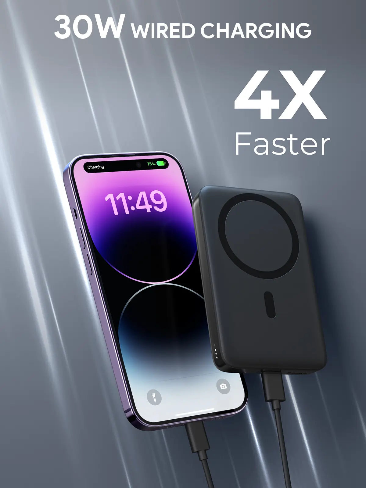 Aukey MagLinnk 10000mAh Magnetic Wireless Charging Power Bank (PB-MS02)