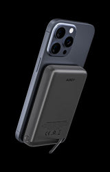 Aukey MagLinnk 10000mAh Magnetic Wireless Charging Power Bank (PB-MS02) - Low Angle