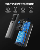 Aukey Sprint X 27.6K 140W 27,600mAh Portable Power Bank with PD3.1 (PB-Y45) - Top-Down View