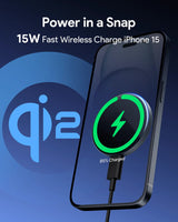 Aukey Magfusion Aura Qi2 Magnetic Fast Wireless Charger (LC-MC10) - Front View