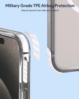 Aukey Urban Guard Magnetic Hard-Shell iPhone 15 Phone case - Transparent (TM11A) - Front View