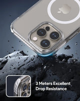 Aukey Urban Guard Magnetic Hard-Shell iPhone 15 Phone case - Transparent (TM11A) - 45-Degree Angle