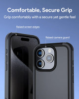 Aukey Urban Guard Elite Magnetic Hard-Shell iPhone 15 Pro Phone Case - Dark Gray (UG10C) - Side View