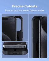 Aukey Urban Guard Elite Magnetic Hard-Shell iPhone 15 Pro Phone Case - Dark Gray (UG10C)