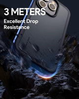 Aukey Urban Guard Elite Magnetic Hard-Shell iPhone 15 Pro Max Phone Case - Dark Gray (UG10D) - 45-Degree Angle