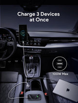 Aukey Pathfinder Mix 3 66W Fast Charging Car Charger (CC-P1) - Front View