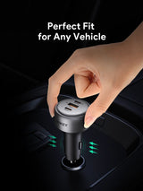 Aukey Pathfinder Mix 3 66W Fast Charging Car Charger (CC-P1) - 45-Degree Angle