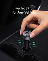 Aukey Pathfinder Mix 3 100W Fast Charging Car Charger 100W (CC-P3) - Front View