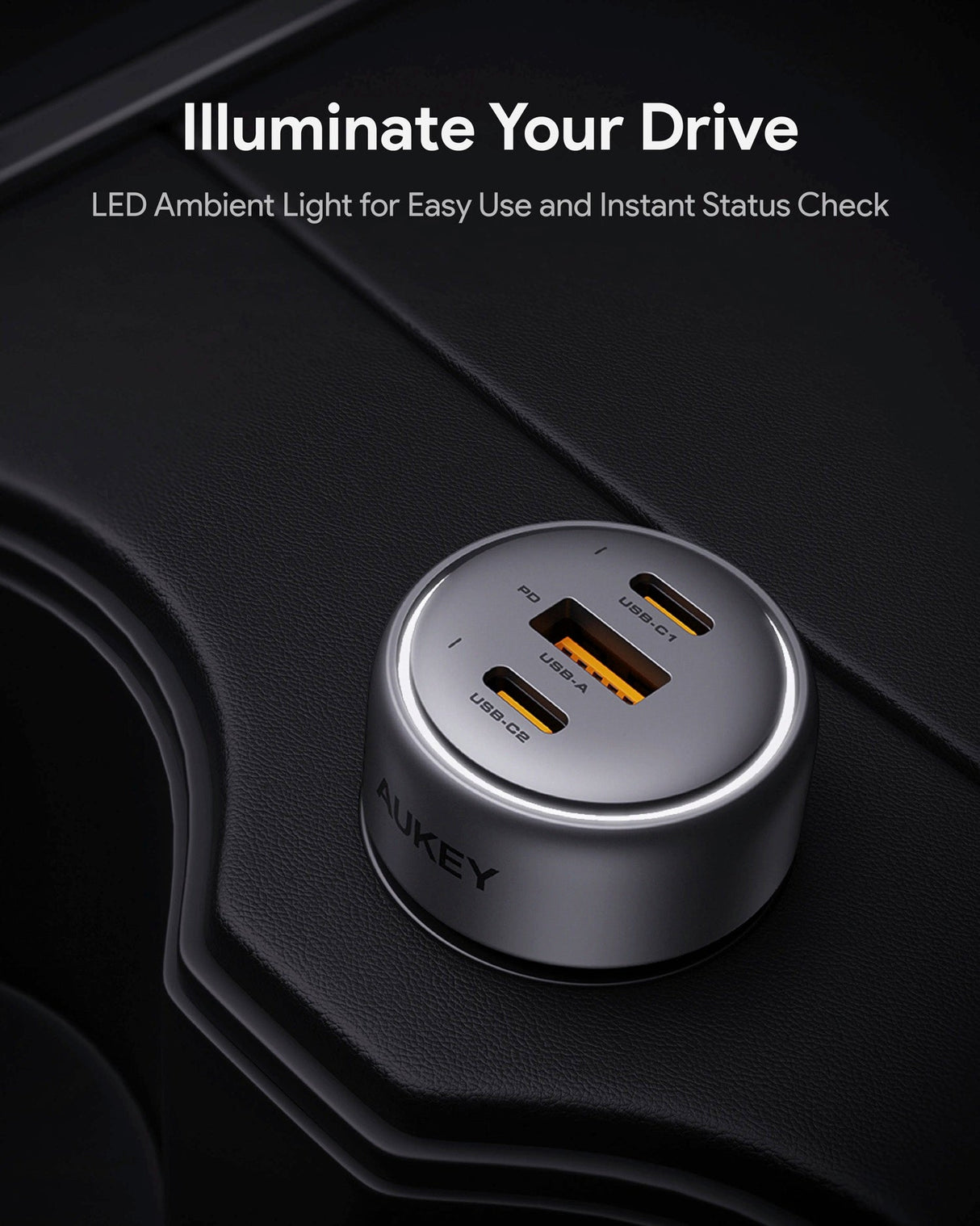 Aukey Pathfinder Mix 3 100W Fast Charging Car Charger 100W (CC-P3)