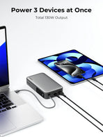 Aukey Spark Sling 20000 Compact Fast Charging Power Bank with Built-in USB-C Cable (PB-Y48)