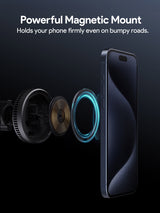 Aukey MagFusion Dash Pro Qi2 Magnetic Fast Wireless Charging Phone Mount with Active Cooling (HD-MC13A) - Front View