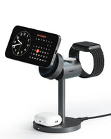 Aukey MagFusion 3-in-1 Qi2 Magnetic Fast Wireless Charging Station (LC-MC311) - Front View